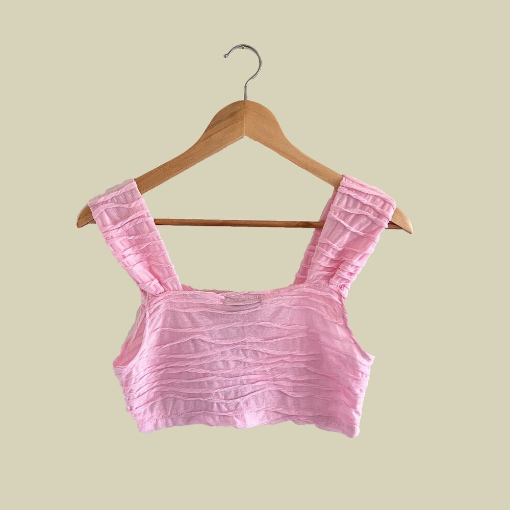 NWT Pink Zara Crop Top - Picture 2 of 3